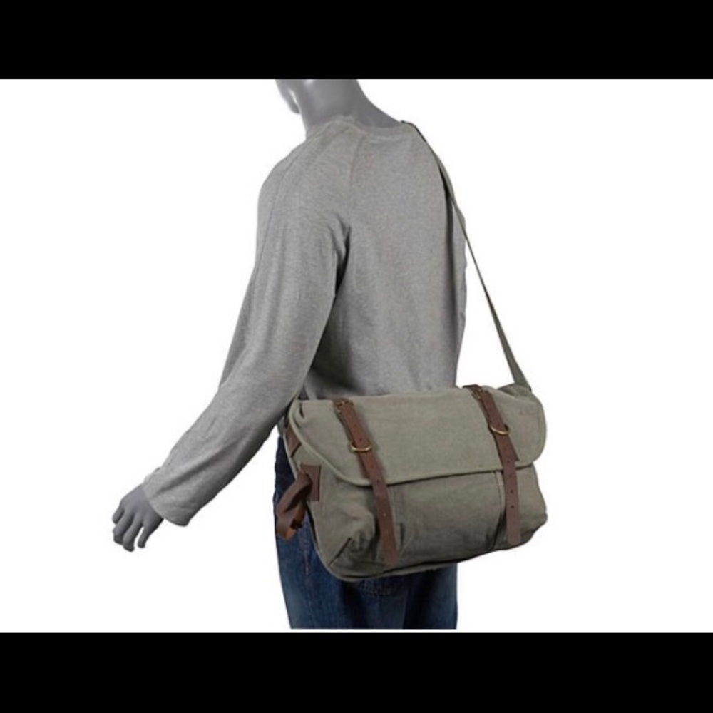 Rothco Canvas Shoulder Bag with Rainbow Trout - Picture 6 of 6